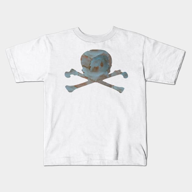 Skull and bones Kids T-Shirt by BittenByErmines